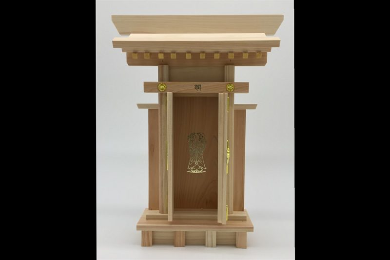 小型神棚梵字扉開