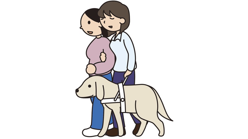 人助け・障害者・盲導犬