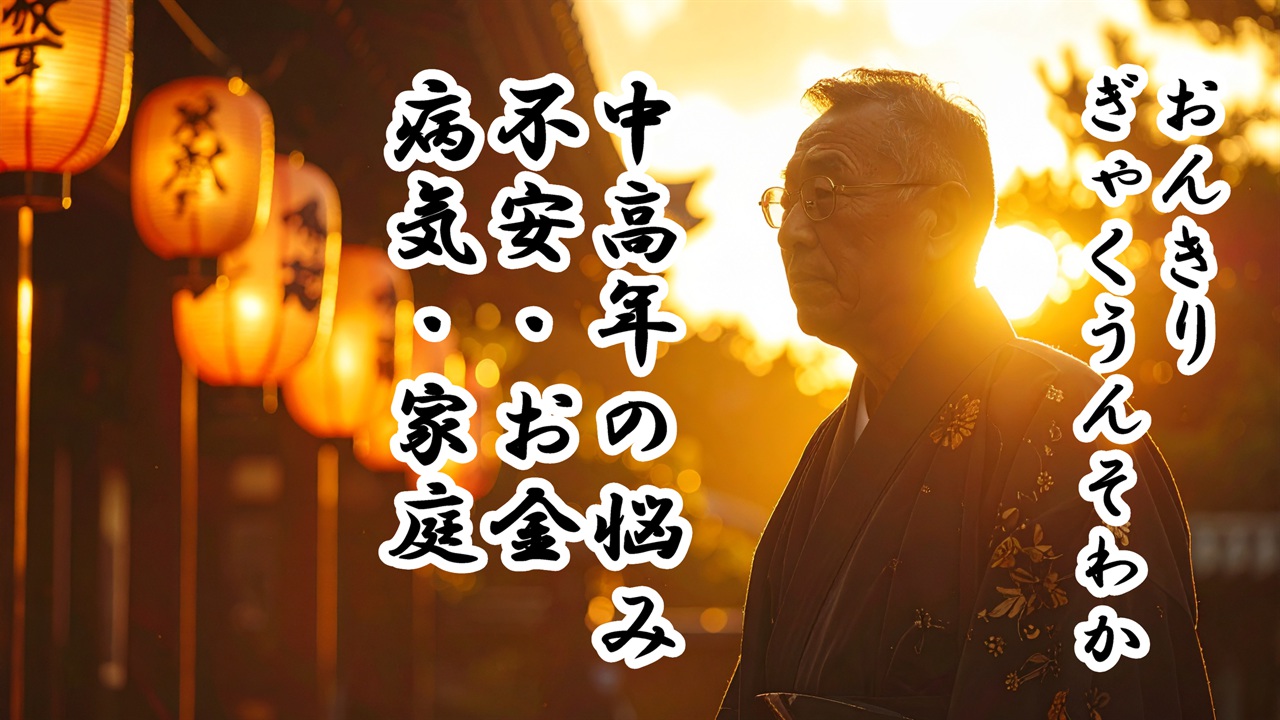 中高年の悩み・不安・お金・病気・家庭