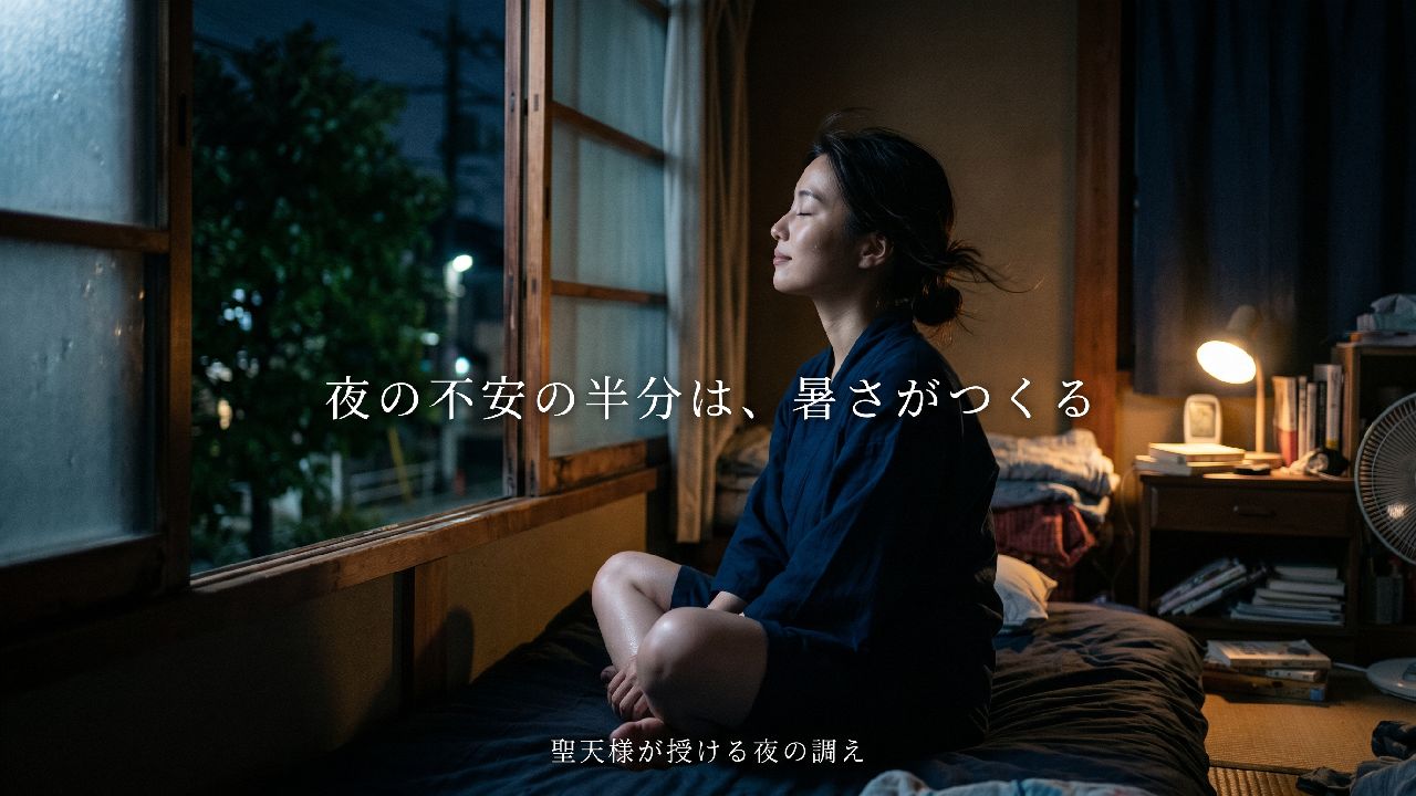 夜の不安の半分は暑さが作る