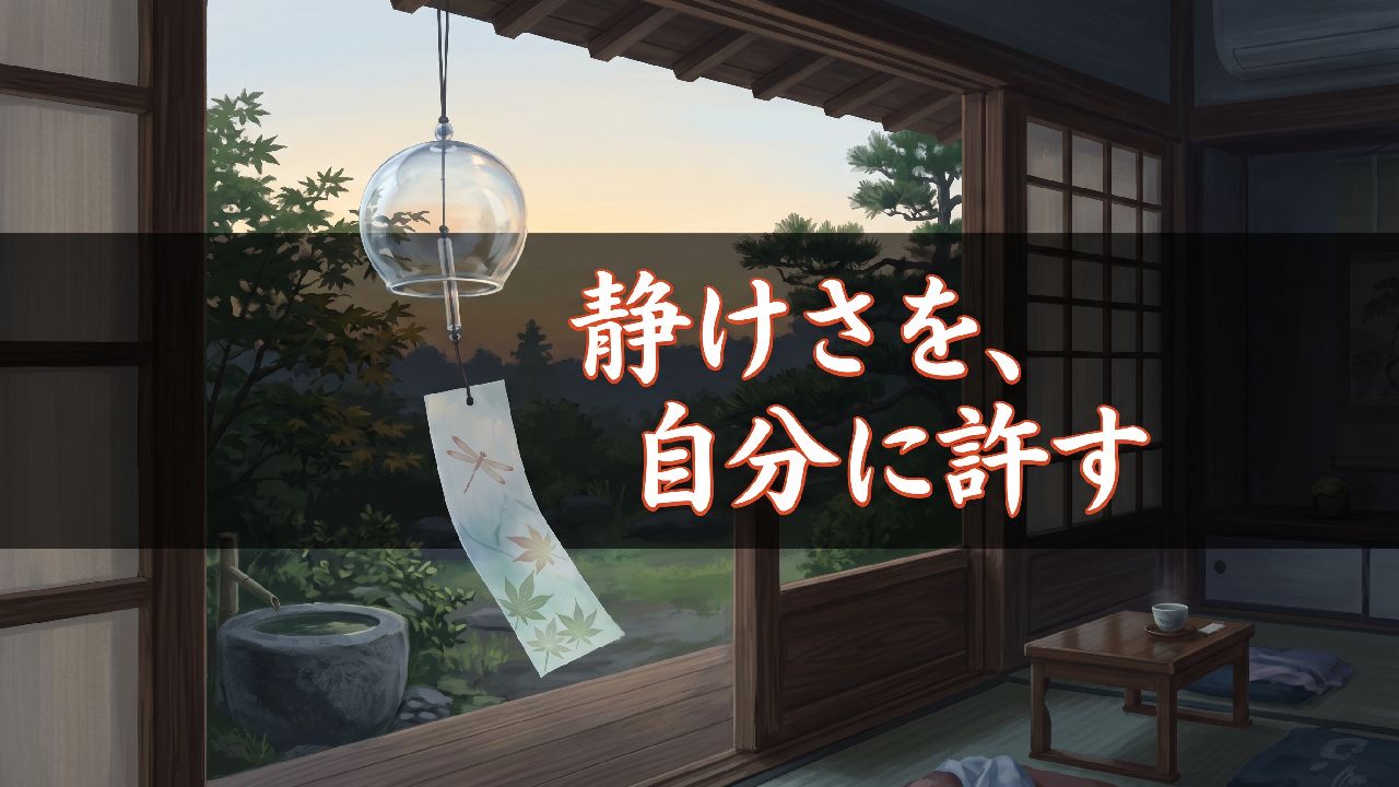 静けさを自分に許す