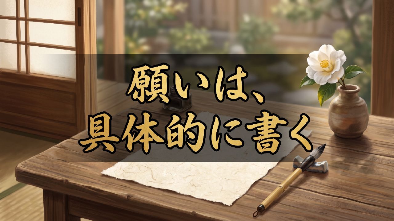 願いは具体的に書く